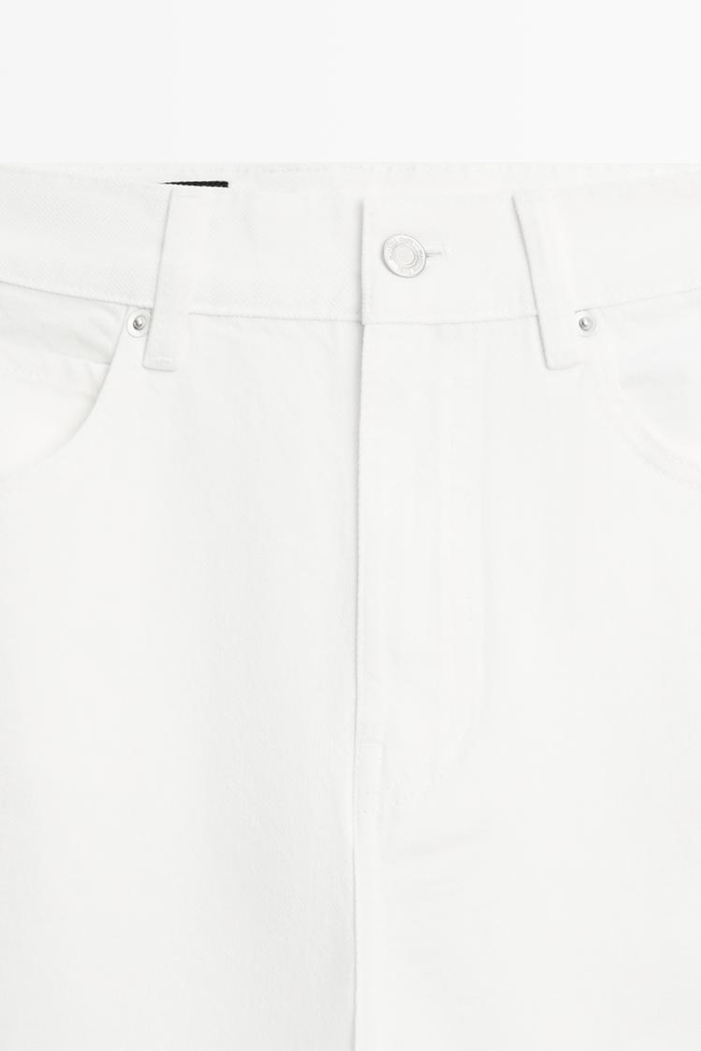 Massimo Dutti Джинсы с высокой талией и широкими штанинами, экрю