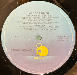 Виниловая пластинка Steve Winwood ‎– Arc Of A Diver LP