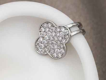 Кафф "Клевер" со стразами (уценка)