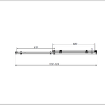 Душевая дверь Комо-Н (Como-N) VDS-4CN130CLB, 1300, черный, стекло прозрачное