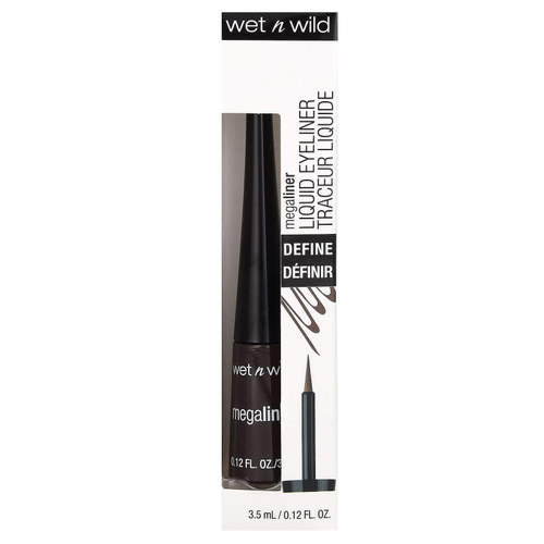 wet n wild, Megaliner, жидкая подводка для глаз, 872A темно-коричневый, 3,5 мл (0,12 жидк. унции)