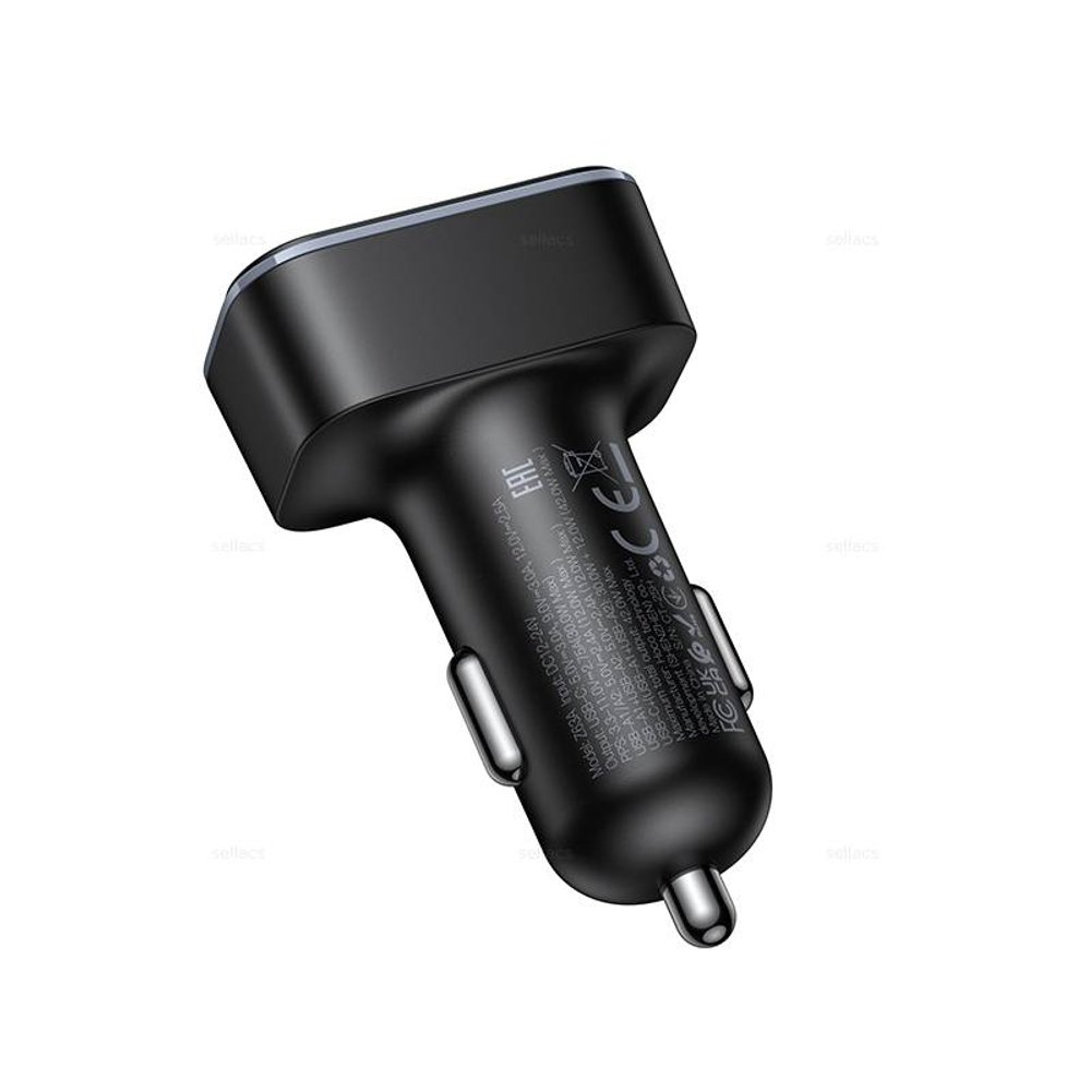 Автомобильное зарядное устройство Hoco Z63A PD30W+QC3.0 (black)