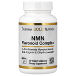 California Gold Nutrition, комплекс флавоноидов с NMN, апигенином и дигидрокверцетином, 60 растительных капсул