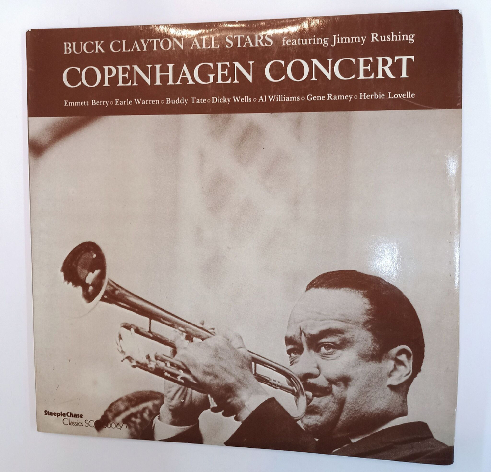 Винтажная виниловая пластинка LP Buck Clayton All Stars Featuring Jimmy Rushing Copenhagen Concert (Португалия 1979)