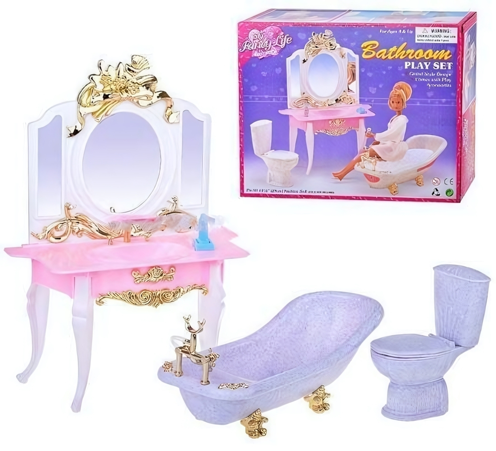 Мебель для кукол "Ванная комната" 258757