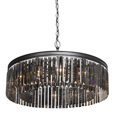 Подвесная Люстра Rh Rhys Smok Glass Prism Round Chandelier 80 By Imperiumloft