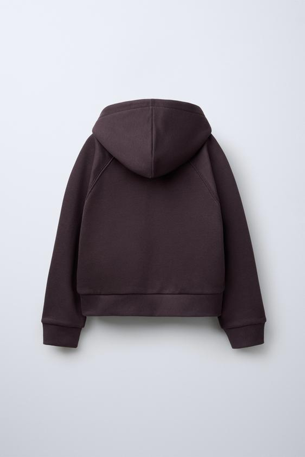 ZARA КОМПЛЕКТ ИЗ ХУДИ И БРЮК WIDE LEG, ГРАНАТОВЫЙ