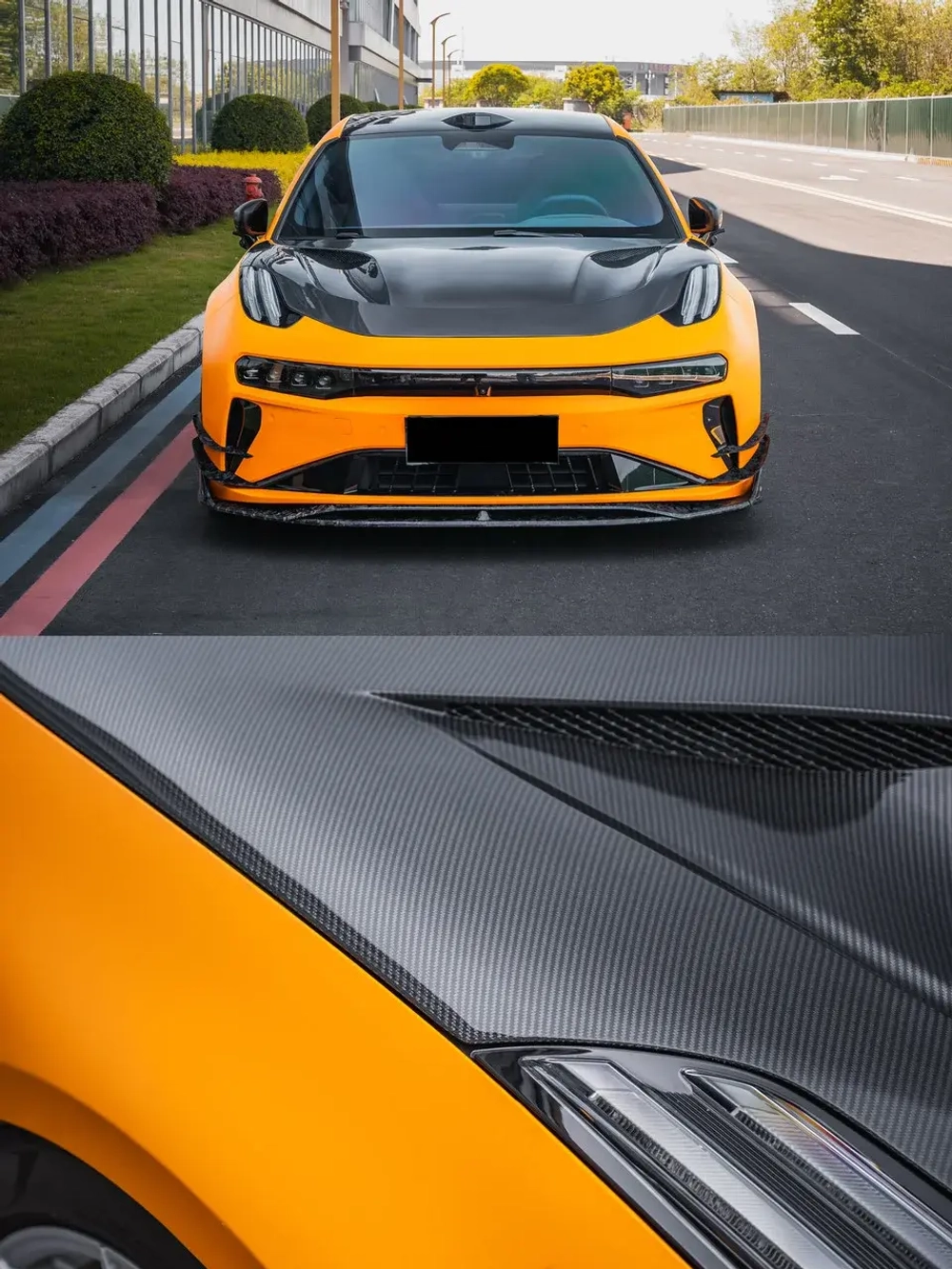 Карбоновый капот для Zeekr 001 2021 / 001 Facelift 2024+