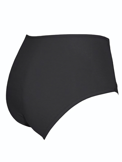 Трусики-слип с высокой линией талии Belle Cotton (Размер: XL) (Цвет: черный)