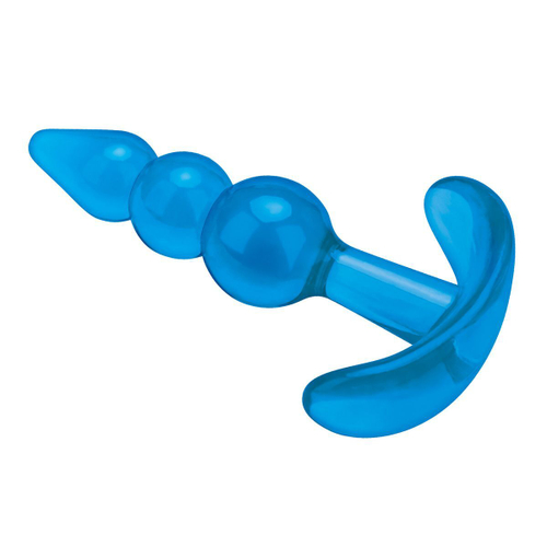 Анальная пробка BlueLine Beginners Beaded Plug, 9,5 см, рельефная