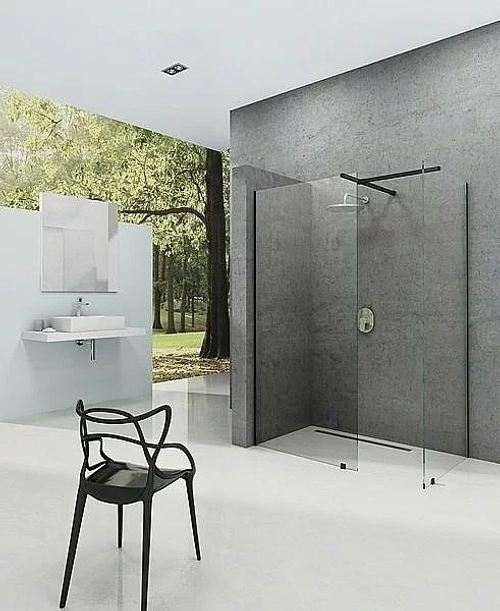 Душевое ограждение Ravak WALK-IN DOUBLE WALL 200x80 черный/Transparent