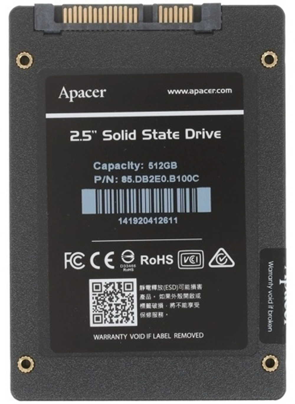 SSD APACER PANTHER AS350 95.DB2E0.P100C 512 ГБ