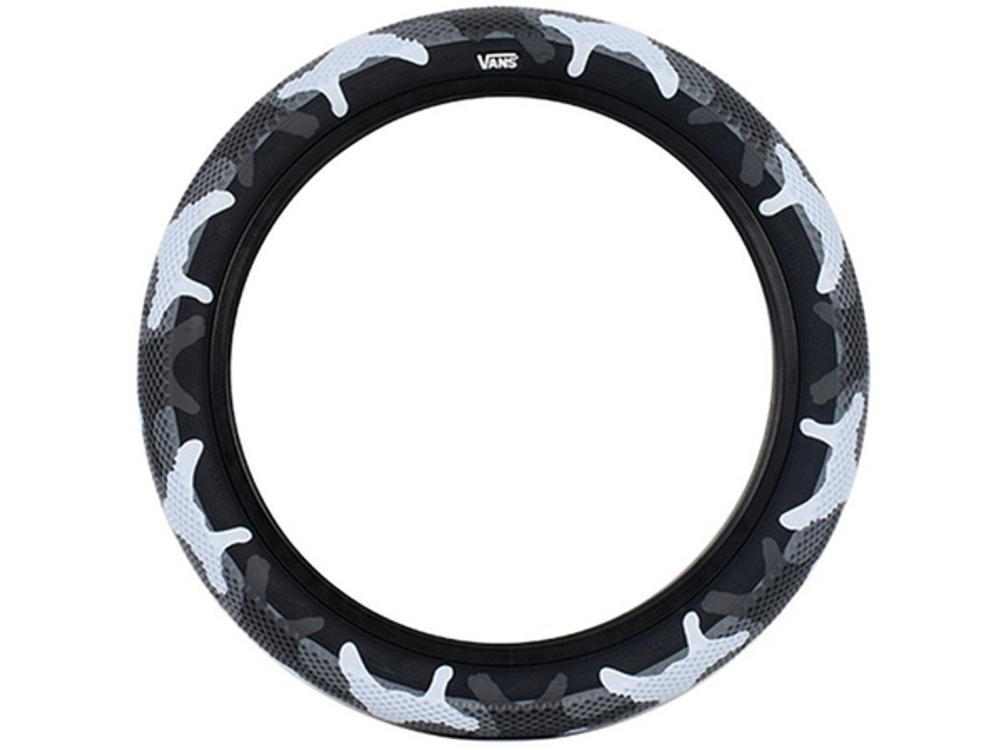 BMX Покрышка Cult x Vans Grey Camo сталь 2,40" 65psi (серый камуфляж / черный) арт: 05-TIRE-CV-2.40-