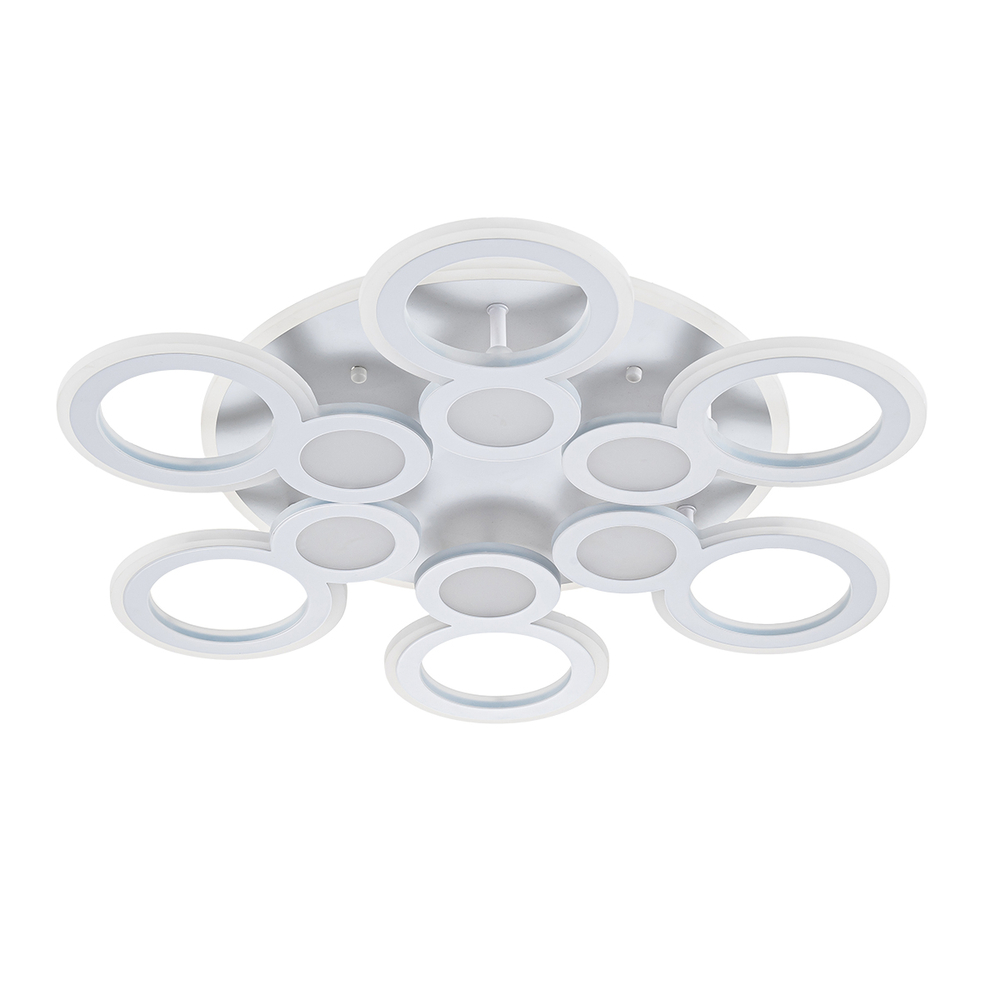 Потолочный светодиодный светильник 94Вт, 8657Лм, 3000-6000К, Ra>80, изменение цветовой температуры, металл/акрил, белый