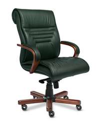 Кресло для руководителя Basel B зелёная кожа