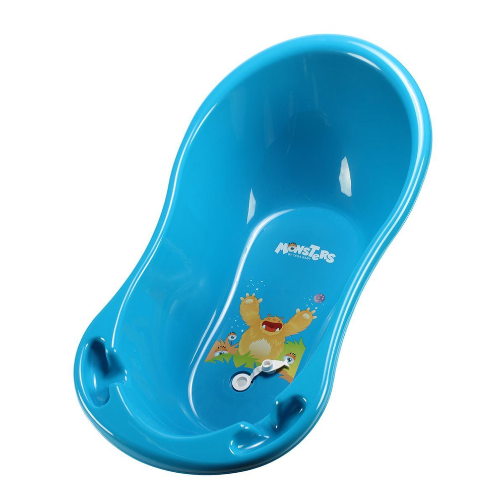 Ванна детская Monsters 86 (со сливом) голубой (Tega)