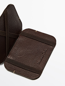 Massimo Dutti Кожаная визитница, коричневый