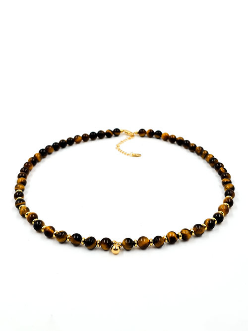 Чокер - Бусы из натурального камня тигровый глаз