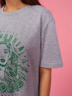 Футболка калифорния женская серая