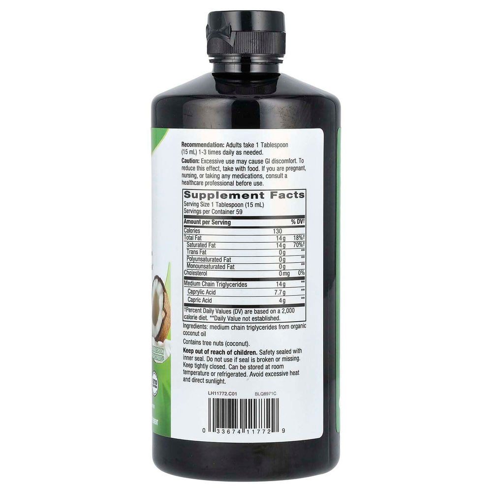 Nature's Way, Органическое масло со среднецепочечными триглицеридами, 887 мл (30 жидк. унций)