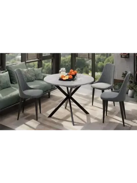 Стол кухонный Черный муар 100(131)х100х75 см