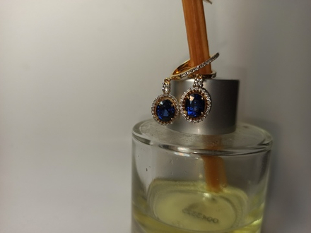 Серьги с сапфирами