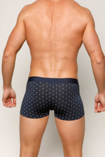 Темно-синие мужские трусы-боксеры с принтом в виде якоря (Размер: XXL) (Цвет: темно-синий)