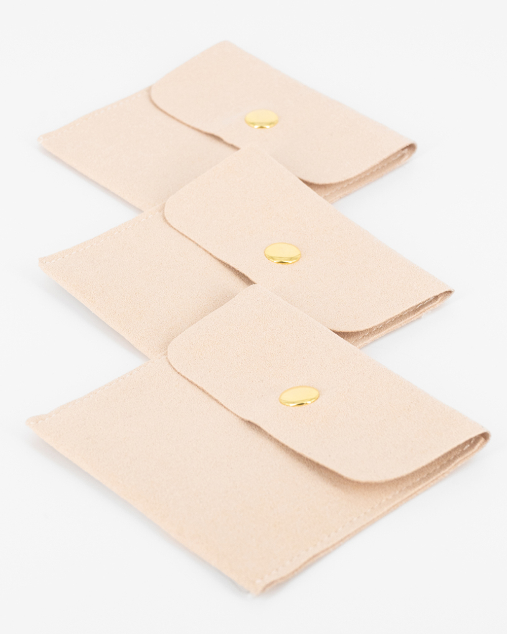 Мешочек замшевый с кнопкой 80×80 мм оптовая фасовка LIKE