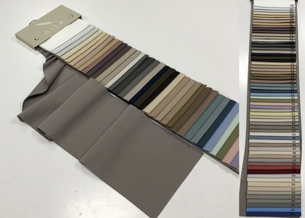 Комплект штор из ткани Aisa арт. Lux Blackout col. 03 с декоративным бордюром Nope Pampas-007