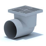 110 трап с горизон. спуском, н/рег решетка 150х150 нерж СУХОЙ АНИ пласт ТQ1112