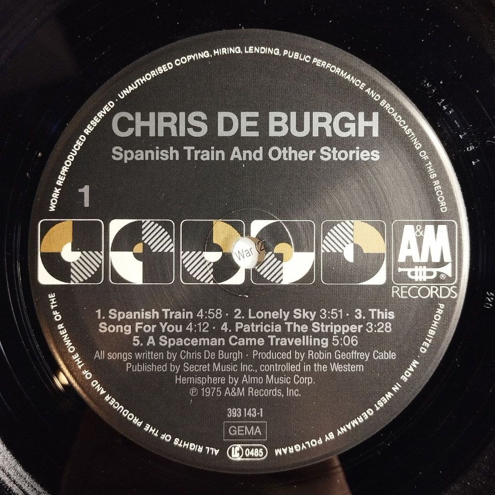 Винтажная виниловая пластинка LP Chris de Burgh Spanish Train And Other Stories (Germany 1985)