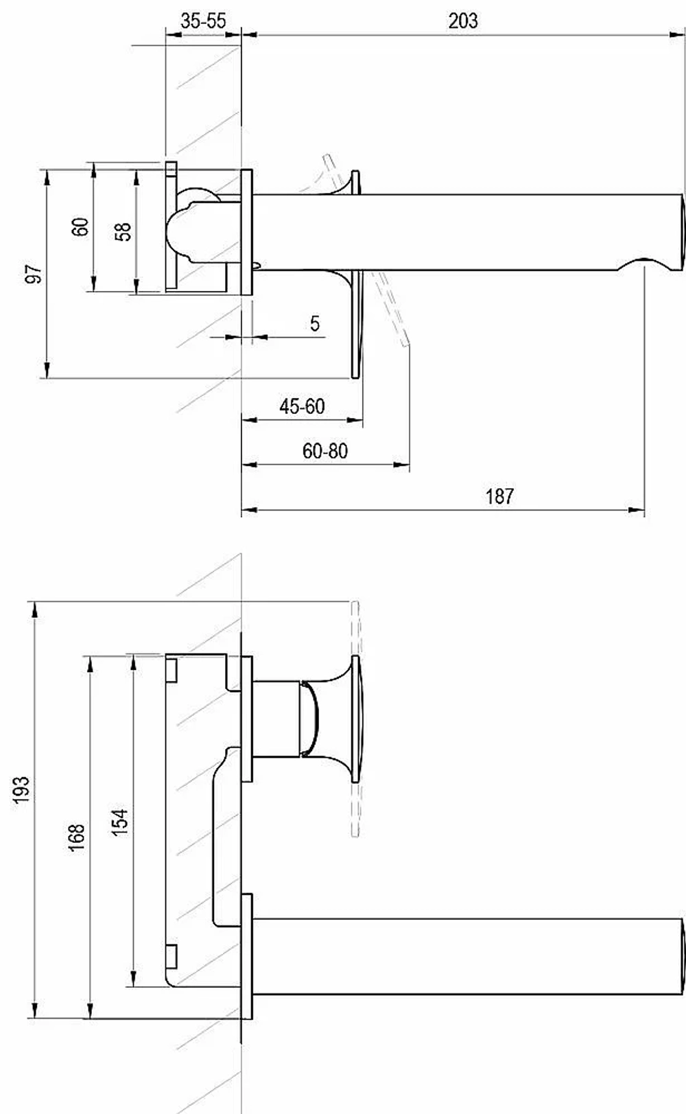 Смеситель для раковины Ravak Spring X070546 черный