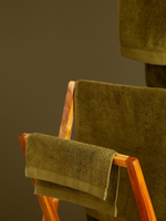 Полотенце для лица оливкового цвета из коллекции essential, 30х30 см