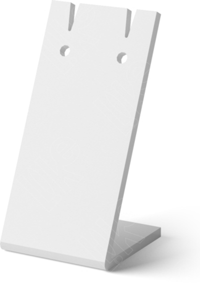 Подставка для 1 пары серег-подвески прямоугольная / 2 верхних прорези+ 2 отверстия