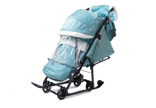 Санки-коляска Nika НД7-5К3 мятный с шишкой