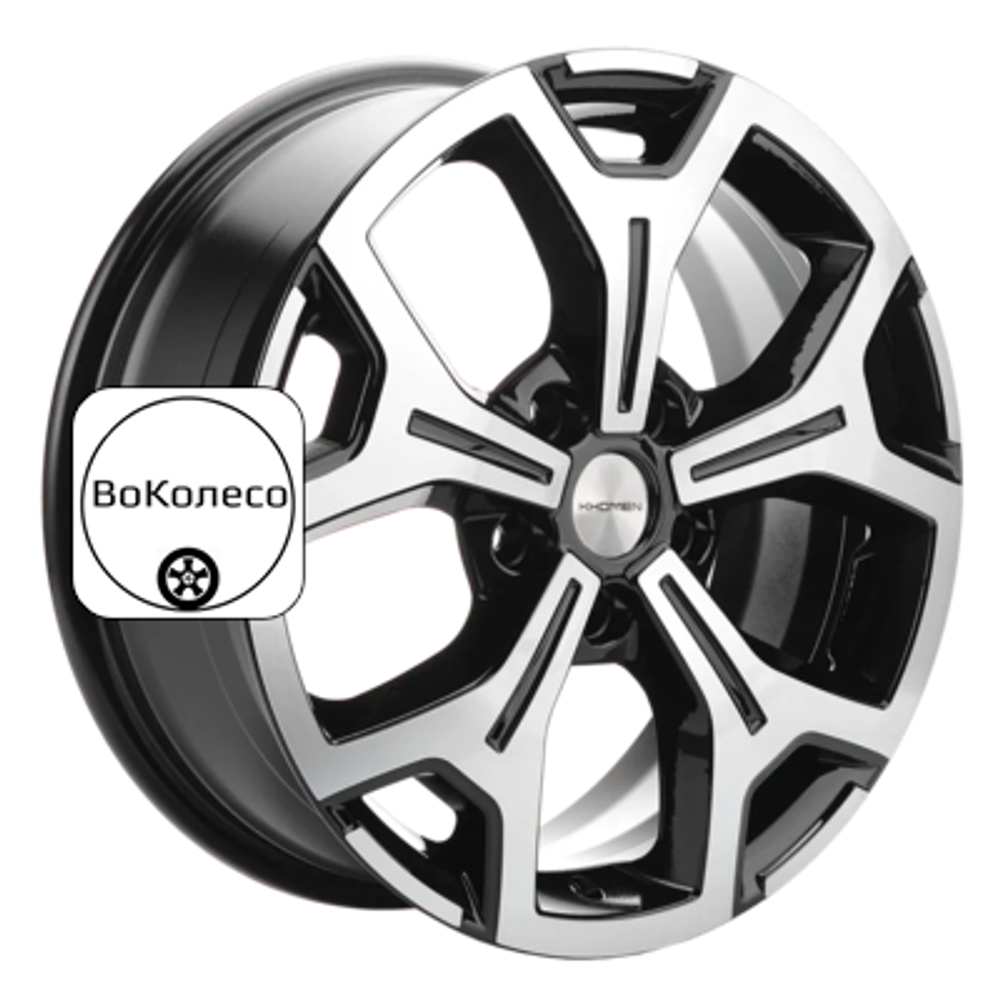6,5x17/5x120 ET55 D65,1 KHW1710(2) (VW Transporter) Black-FP Khomen Wheels