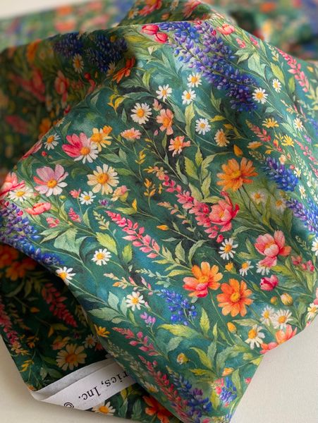 ЗЕЛЕНЫЙ ЛУГ. 100% хлопок Handmade Fabrics 3
