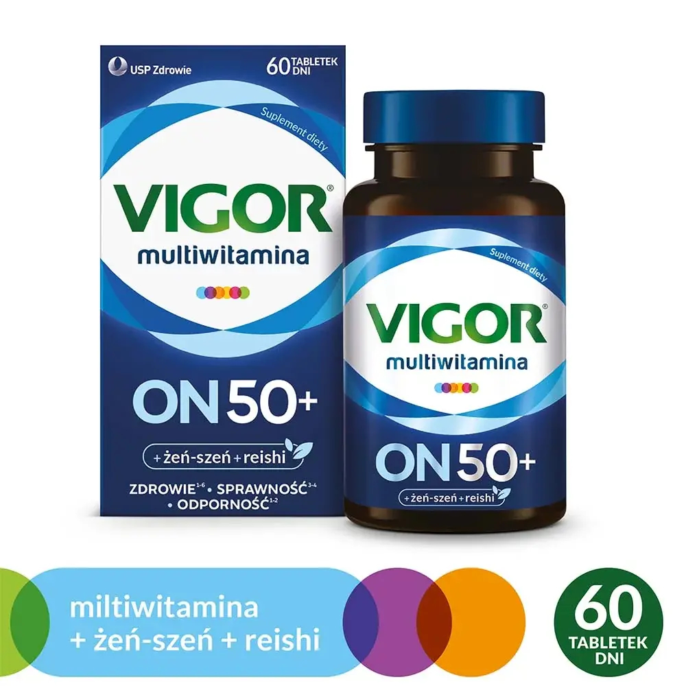 БАД Vigor Multivitamin ON 50+, 60 таблеток