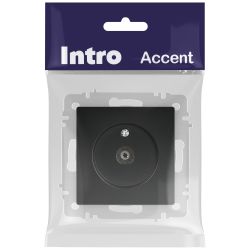 Розетка Intro Accent 6-301-05 TV одиночная, IP20, СУ, антрацит