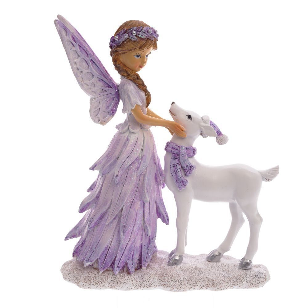 GAEM Фигурка декоративная "Фея с олененком", L13 W6 H16,5 см
