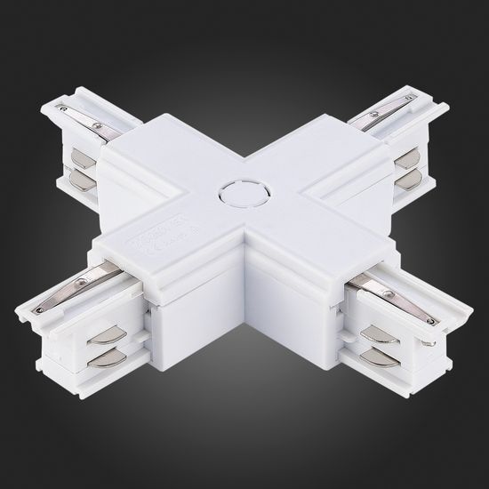 ST030.509.17 Х-образный токоподвод для трехфазного шинопровода ST-Luce Белый TRACE