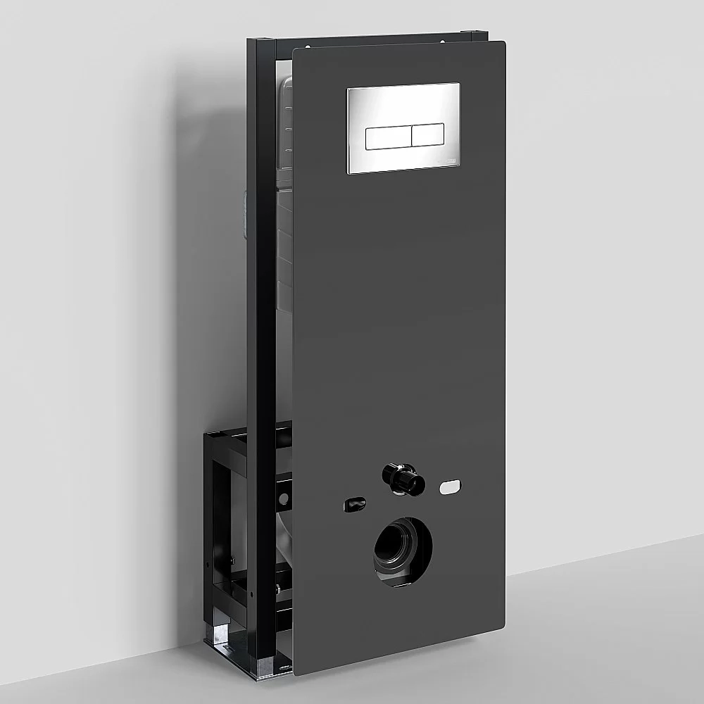 Инсталляция для унитаза WasserKraft Glan 66TLT.010.ME.BL.CH03 с кнопкой хром