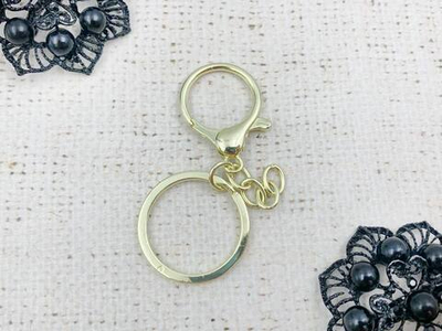 Брелок для ключей, d 2,5 см, L 6 см, св. золото