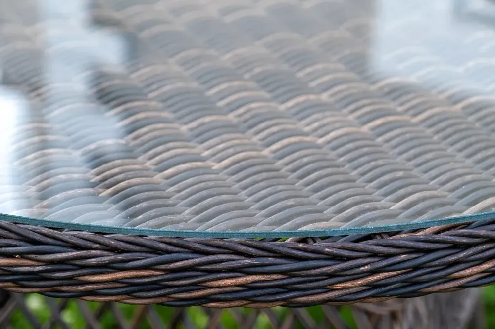 "Доппио" обеденная группа плетеная, цвет коричневый