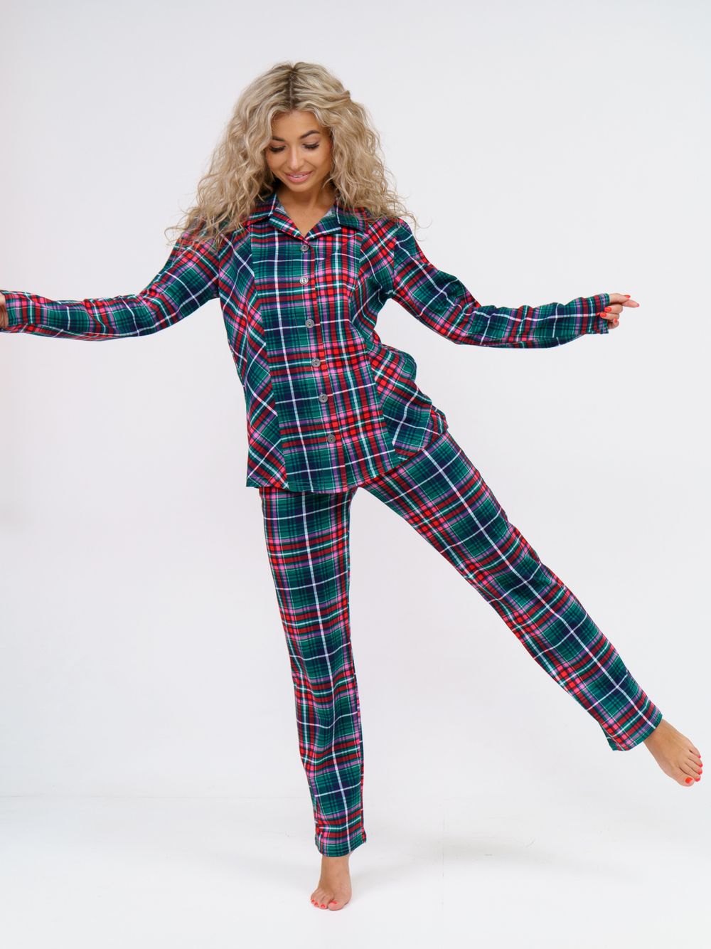 852 Пижама "Зеленая клетка" SveTekst (Акция)
