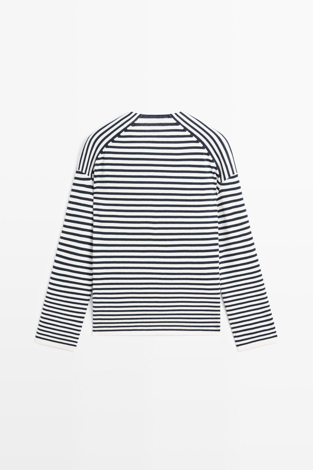 Massimo Dutti свитер с V-образным вырезом, натуральный/кремовый