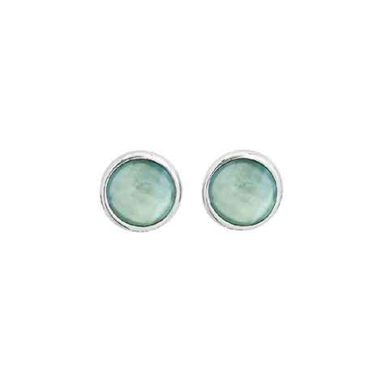 Серьги пусеты Possebon madre azul A9997.20 BL/S