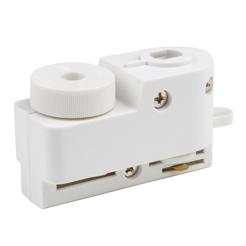 UBX-Q121 K61 WHITE 1 POLYBAG Адаптер для однофазного шинопровода. Цвет-белый. Упаковка-полиэтиленовый пакет.