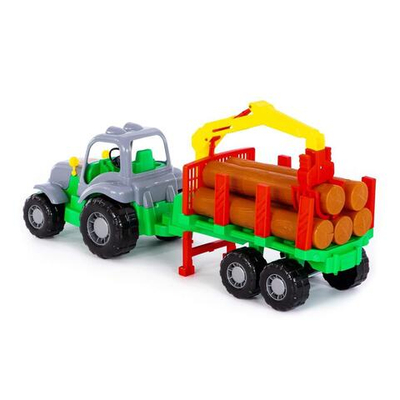 Трактор "Силач" с полуприцепом-лесовозом (Полесье)