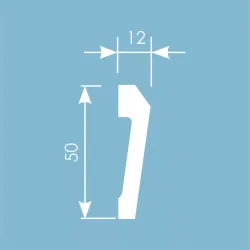 Молдинг Ecopolymer, 50x12 мм